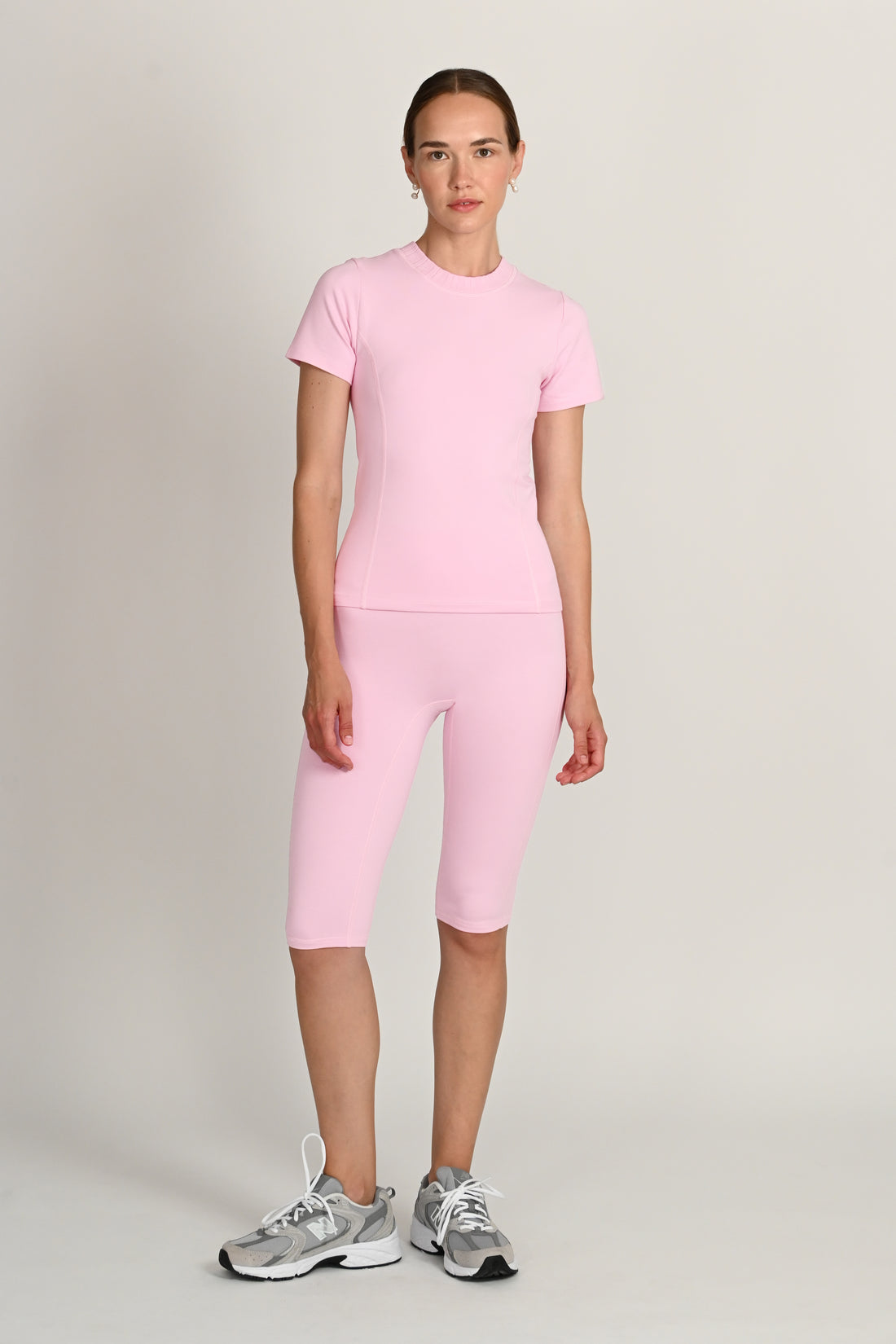 Margot T-Shirt ¾ Sleeve in PIMA Cotton in Morning Rose