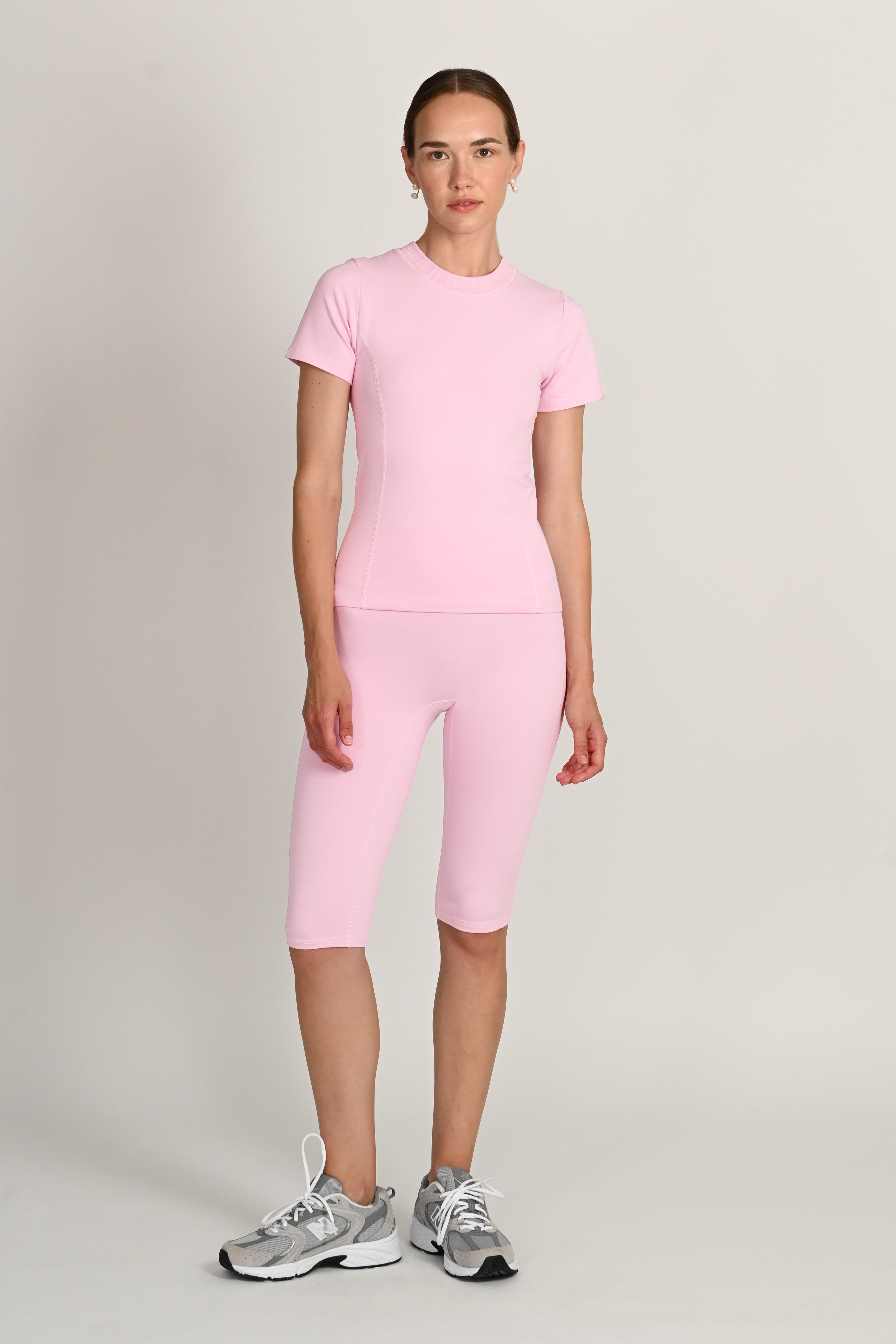 Margot T-Shirt ¾ Sleeve in PIMA Cotton in Morning Rose