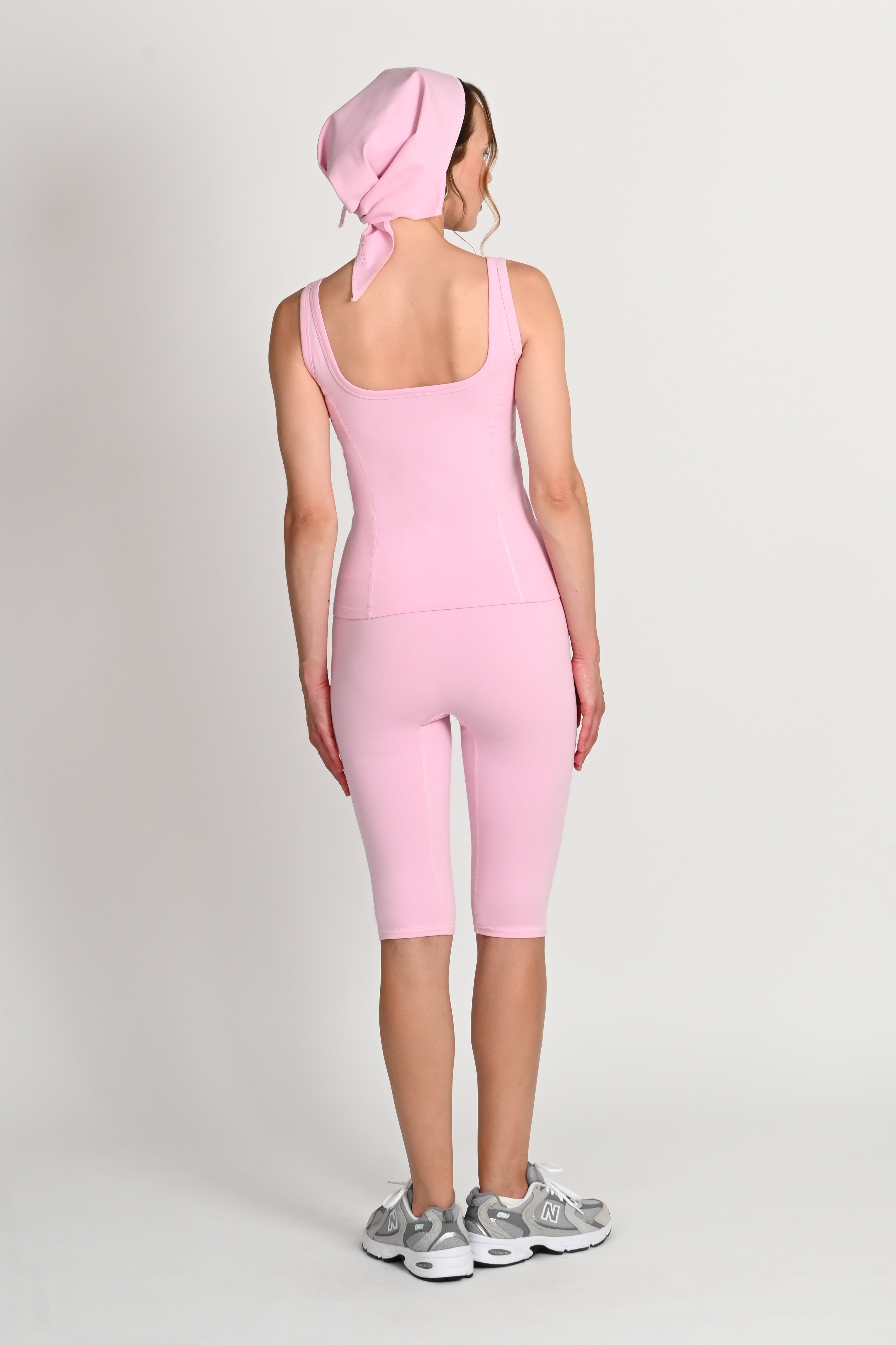 Jasmin Square Neck Vest in PIMA Cotton in Morning Rose