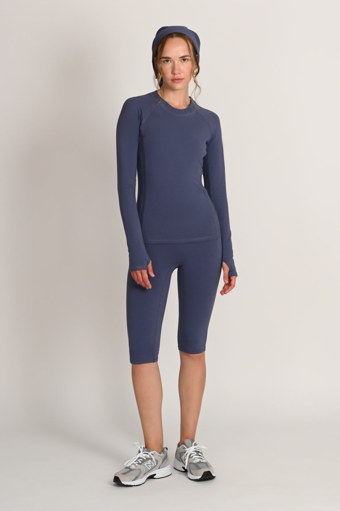 Montebello Long Sleeve Top in PIMA Cotton in Nightshadow Blue