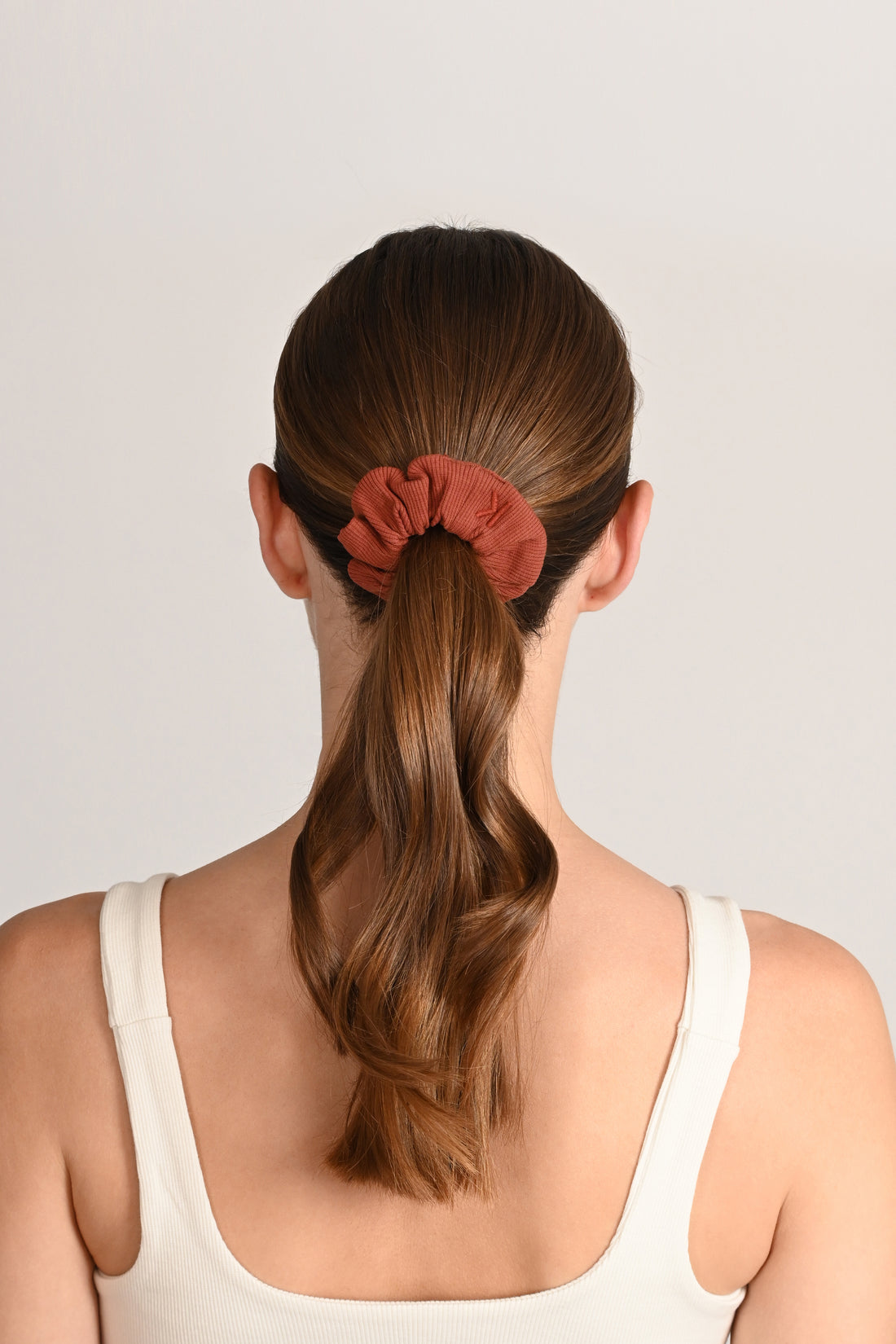 Rosie Scrunchie in Organic Cotton in Red Soil