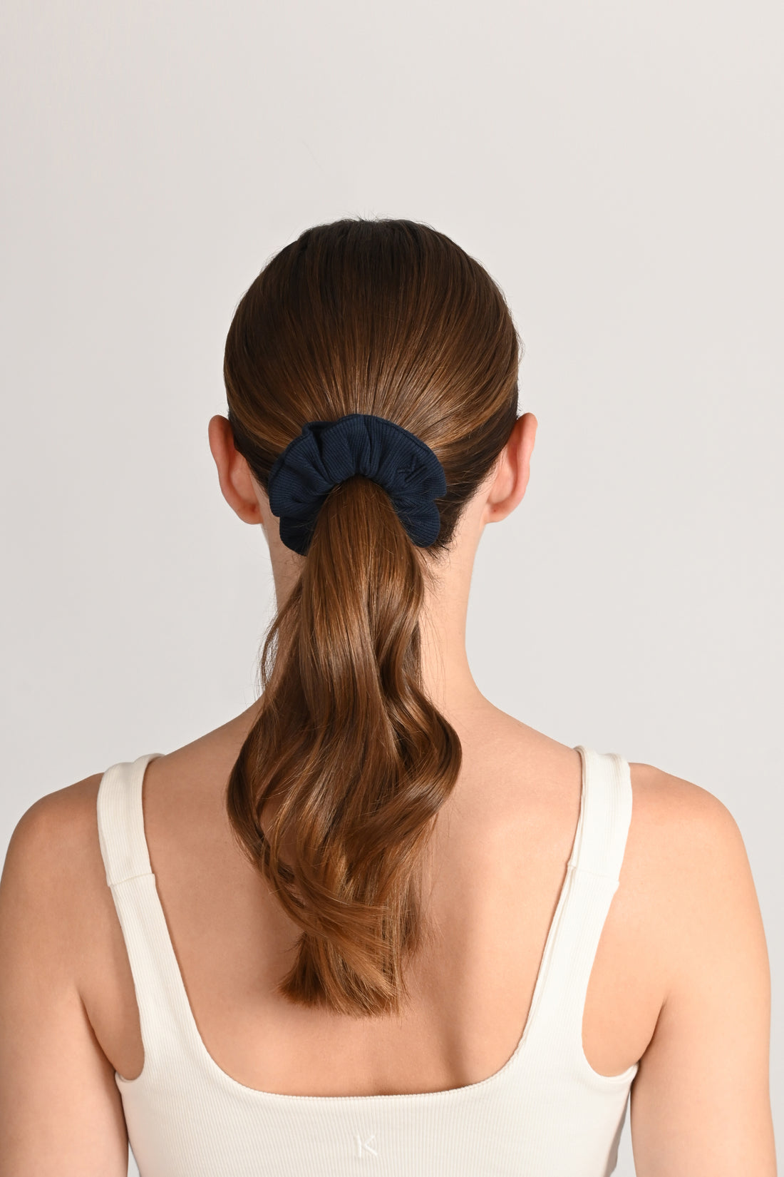 Rosie Scrunchie in Organic Cotton in Ocean Blue