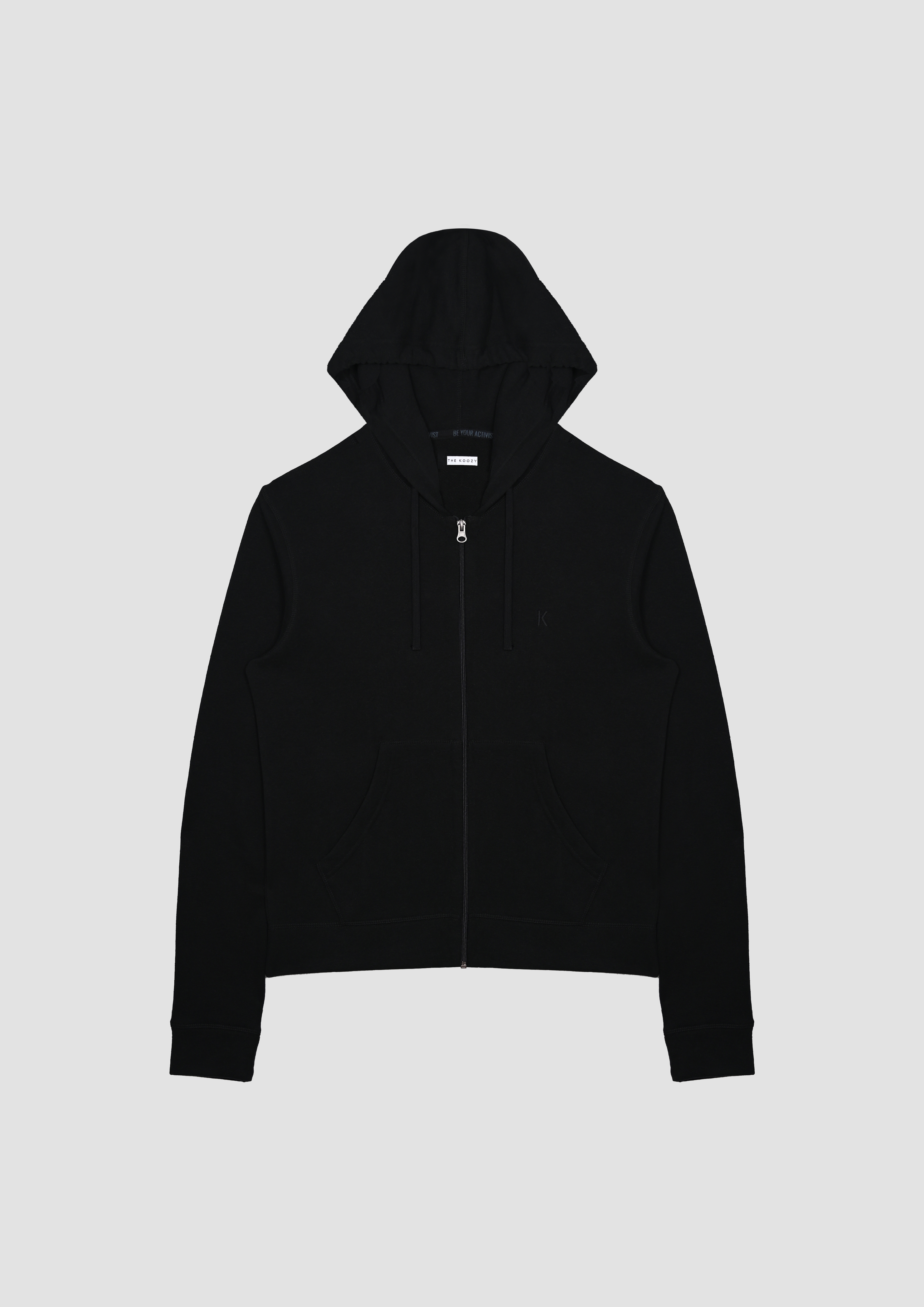 Bendet Hoodie in Recycled Cotton, TENCEL™ Lyocell, TENCEL™ Recycled Lyocell and Recycled Linen in Black