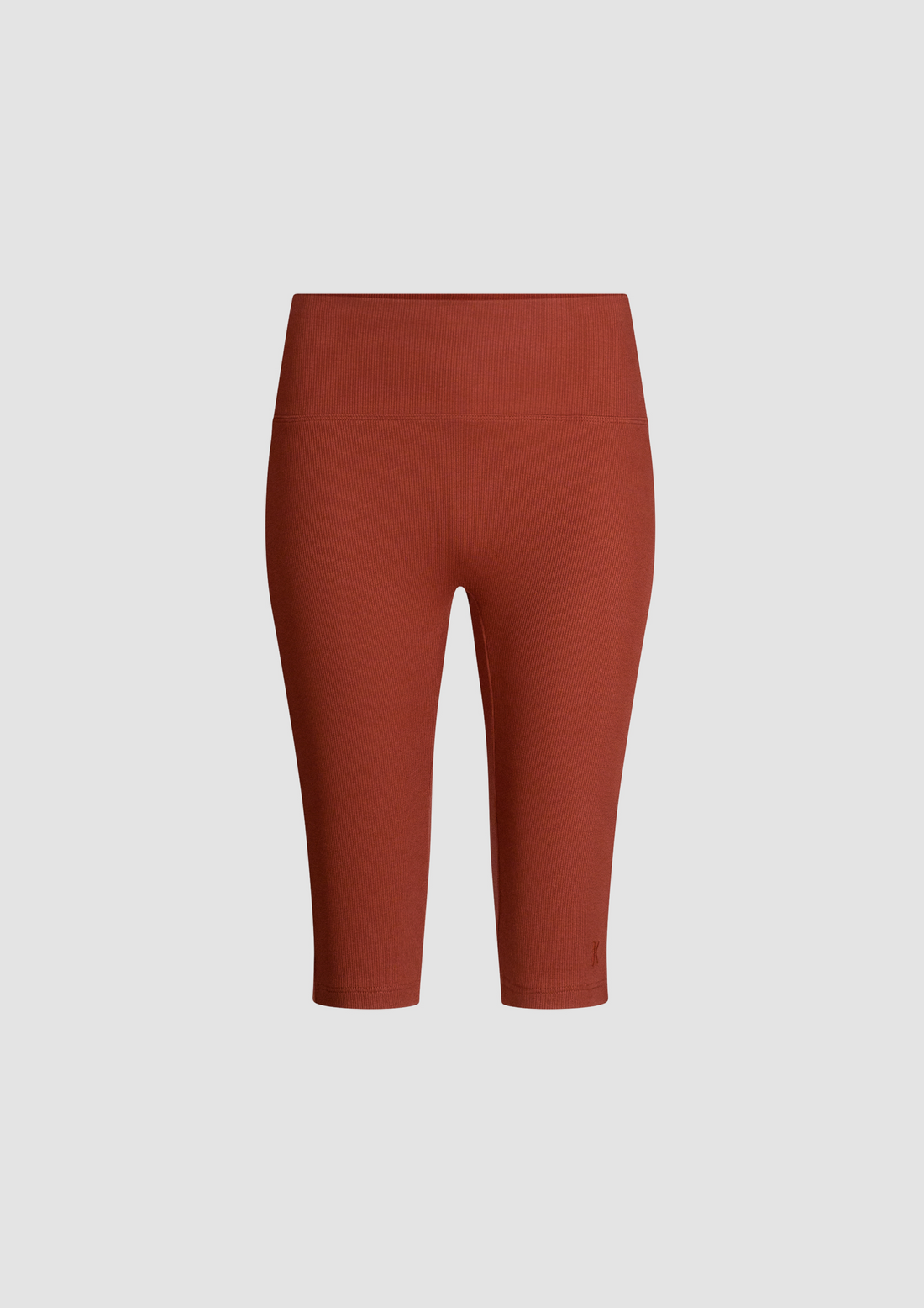 Charlotte High Waist Shorts in Organic Cotton in Red Soil