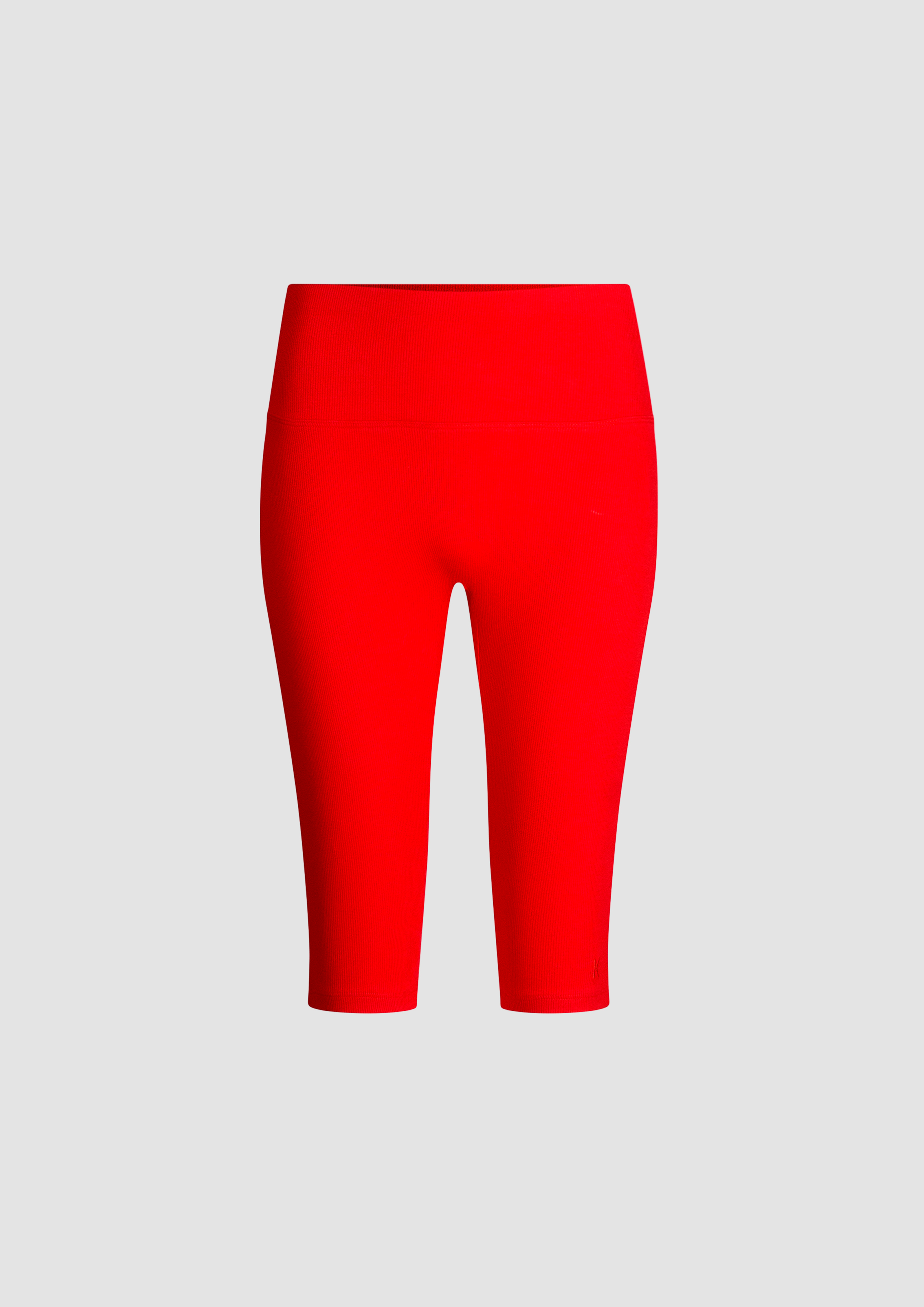 Charlotte High Waist Shorts in Organic Cotton in Sunset Red
