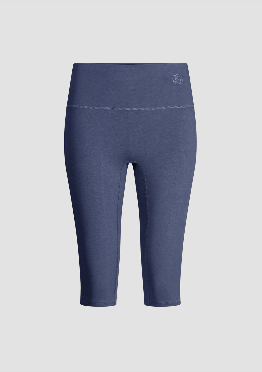 Daru High Waist Cropped Leggings in PIMA Cotton in Nightshadow Blue