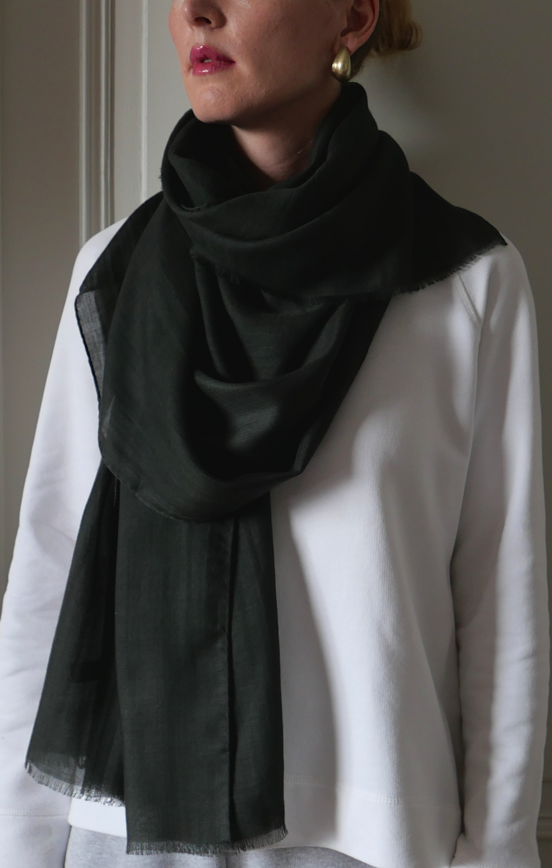 Darney Scarf in Cashmere in Green