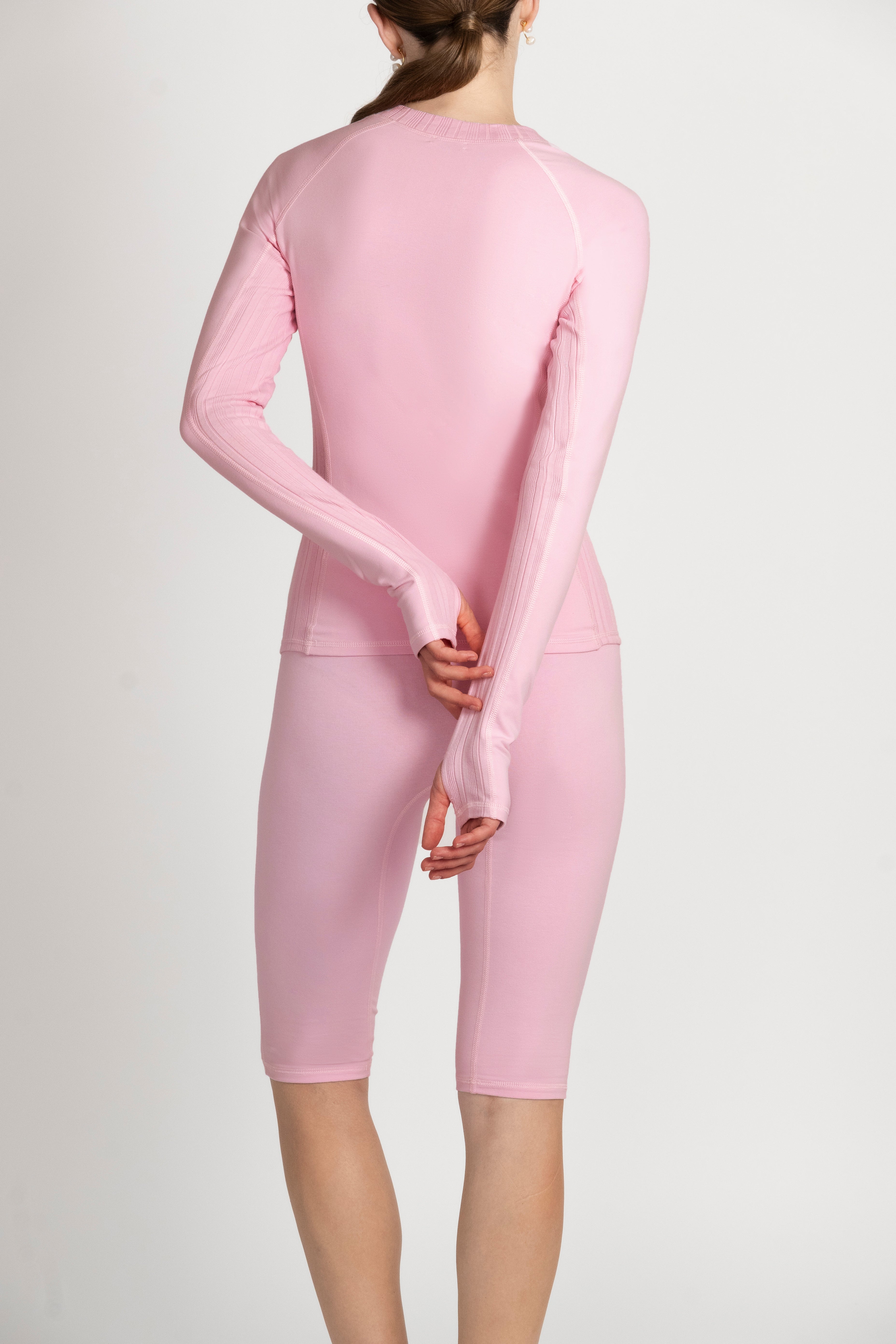 Montebello Long Sleeve Top in PIMA Cotton in Morning Rose
