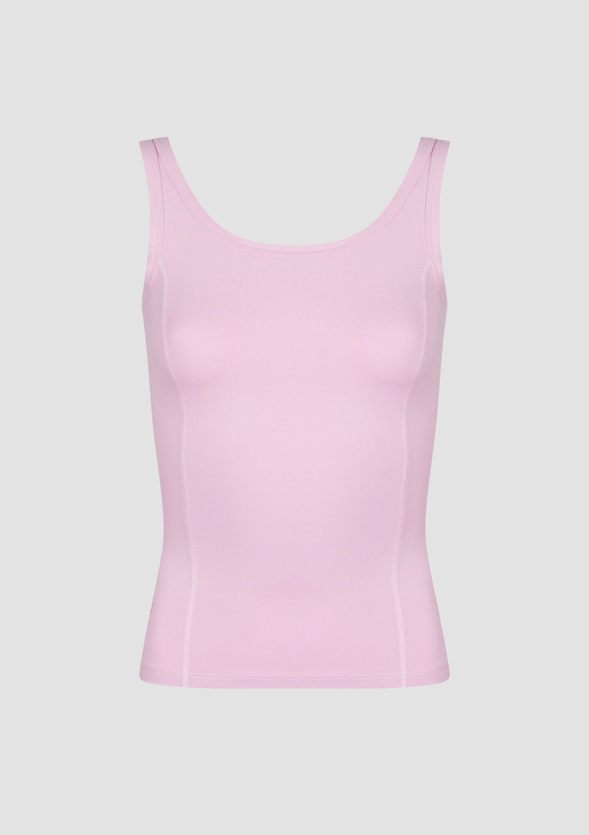 Jasmin Square Neck Vest in PIMA Cotton in Morning Rose