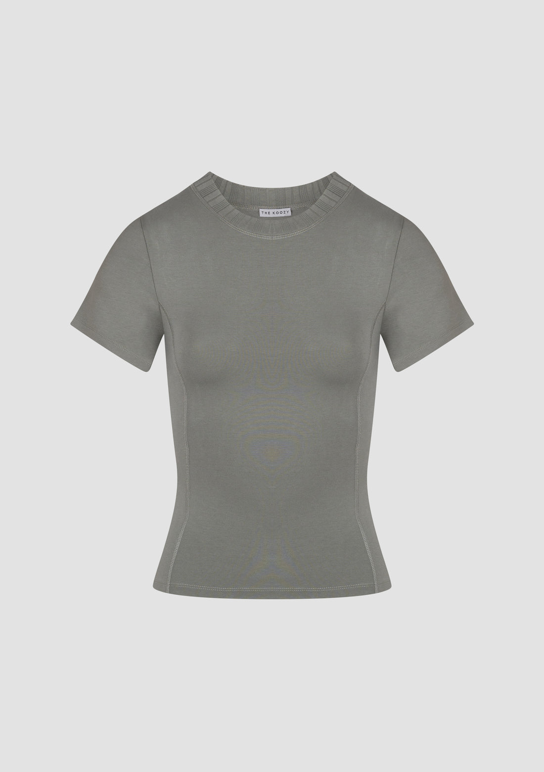 Margot T-Shirt ¾ Sleeve in PIMA Cotton in Olive Green