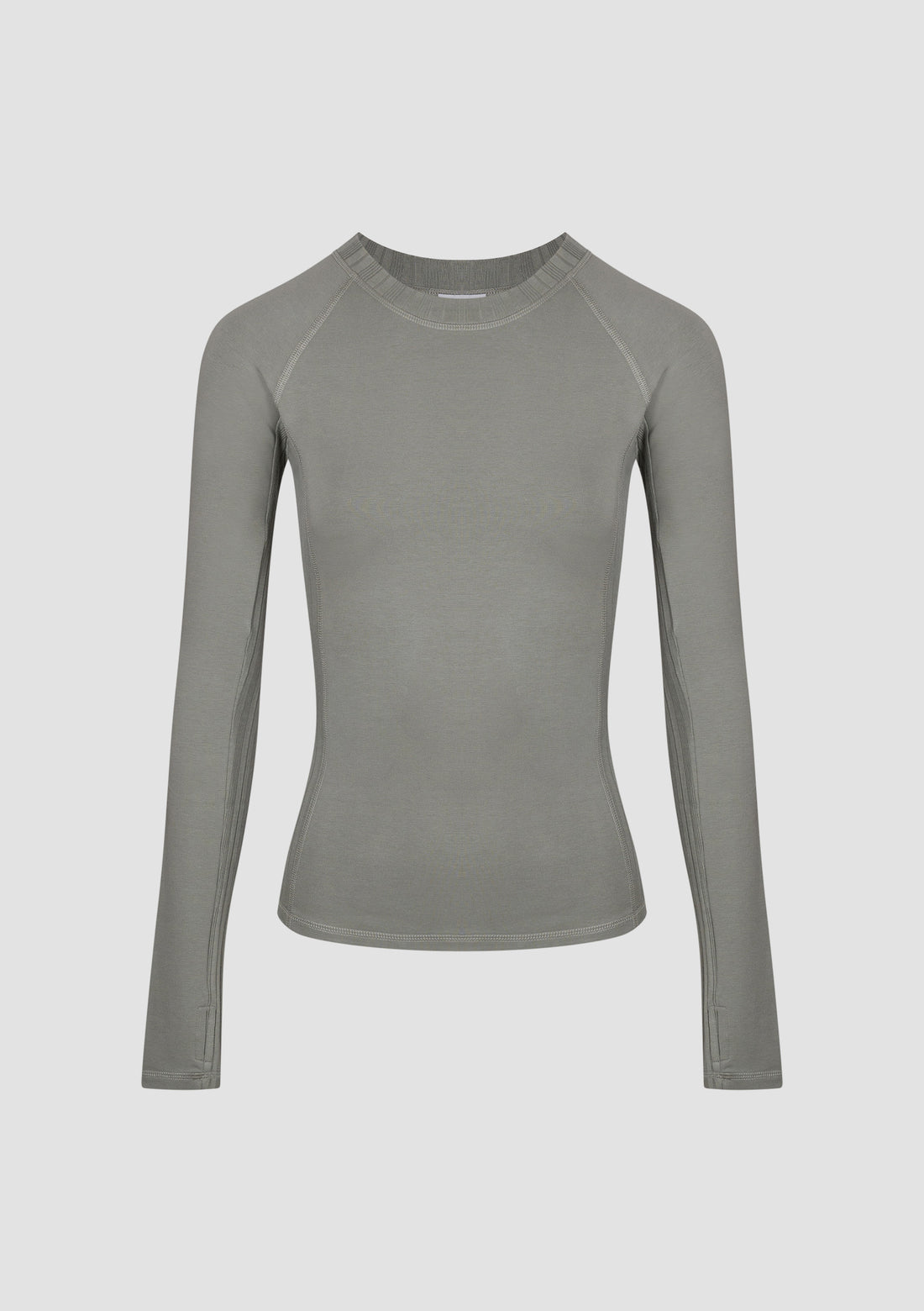 Montebello Long Sleeve Top in PIMA Cotton in Olive Green