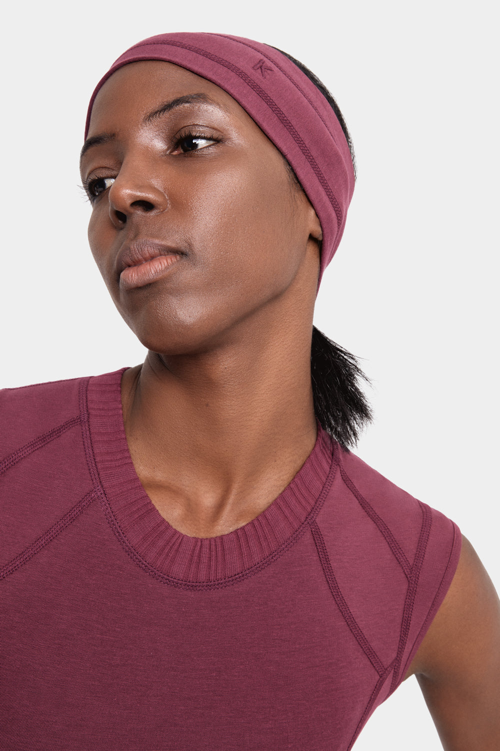 Amory Bodysuit in TENCEL™ Lyocell and Organic Cotton in Burgundy
