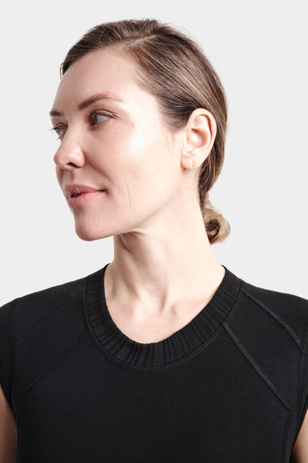 Amory Bodysuit in TENCEL™ Lyocell and Organic Cotton in Black