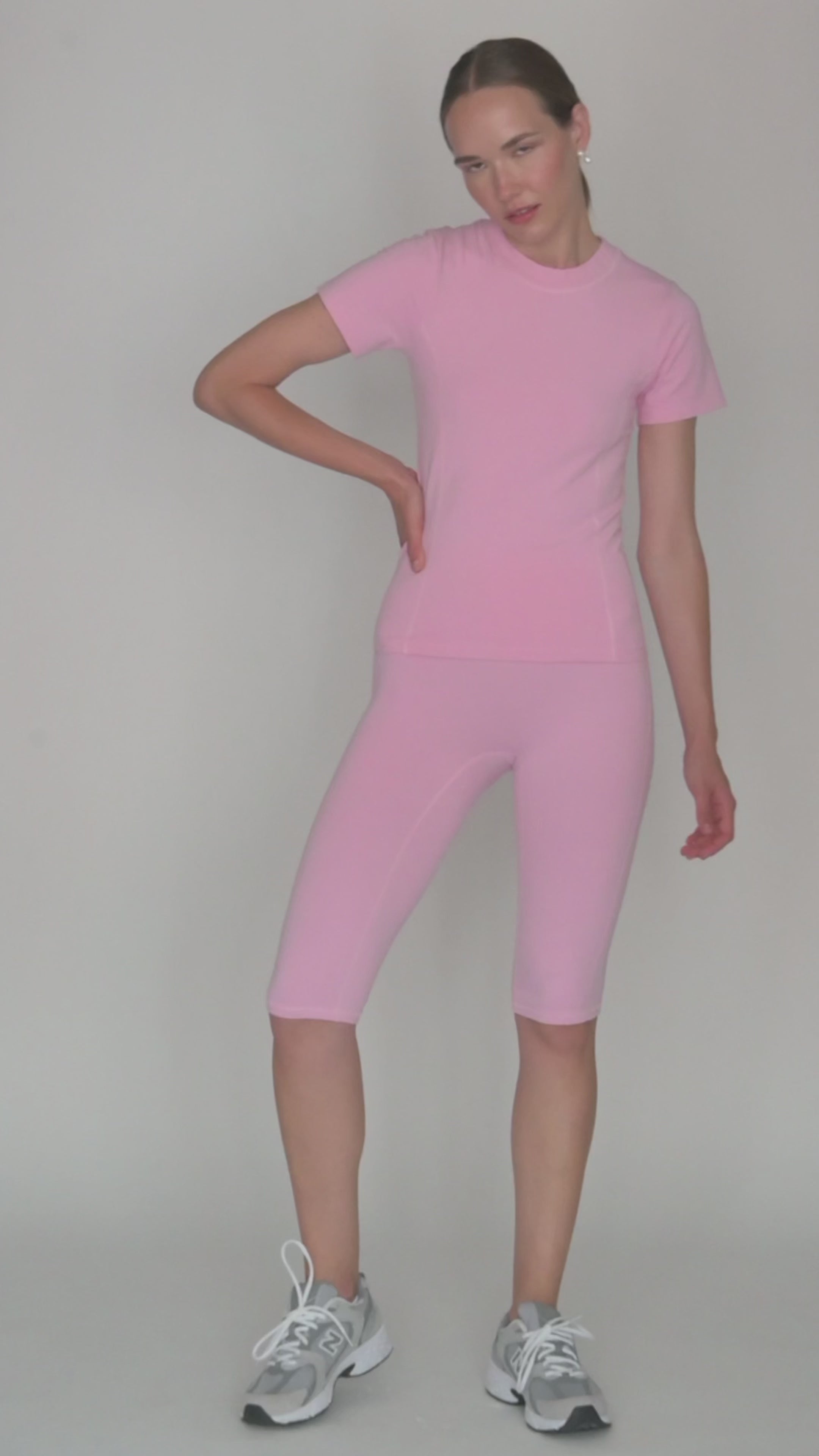 Margot T-Shirt ¾ Sleeve in PIMA Cotton in Morning Rose