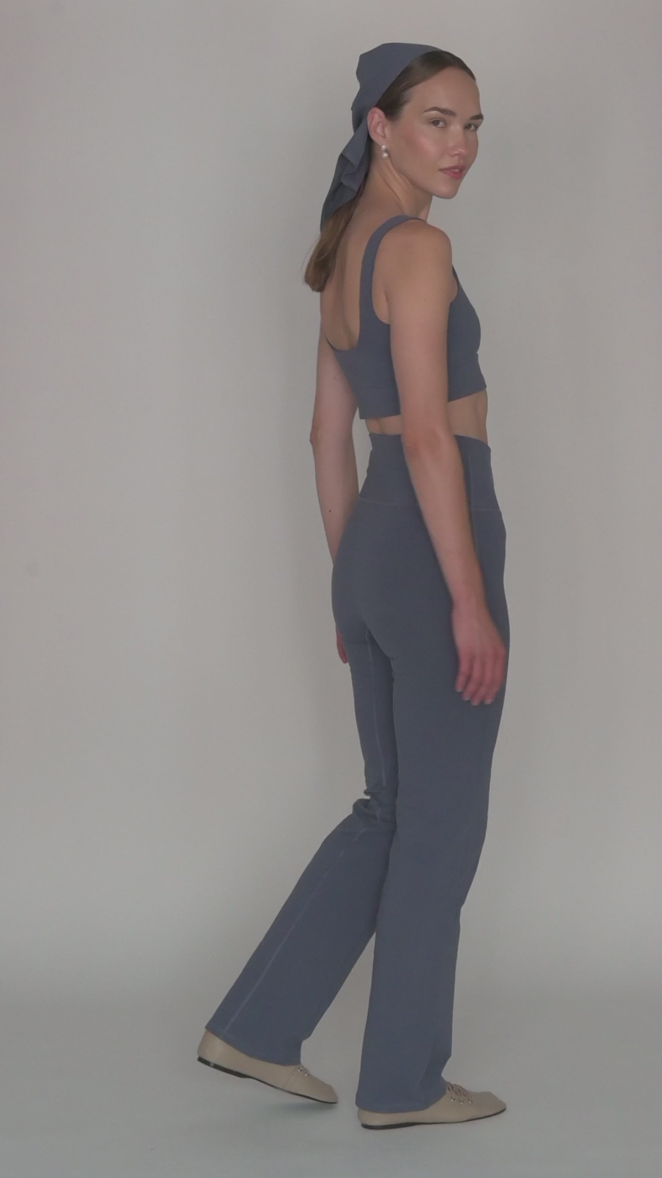 Ellis Straight Leg Pants in PIMA Cotton in Nightshadow Blue