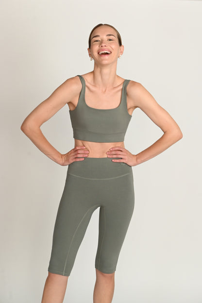 Kirsty Bralette in PIMA Cotton in Olive Green