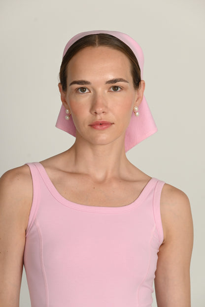 Jasmin Square Neck Vest in PIMA Cotton in Morning Rose