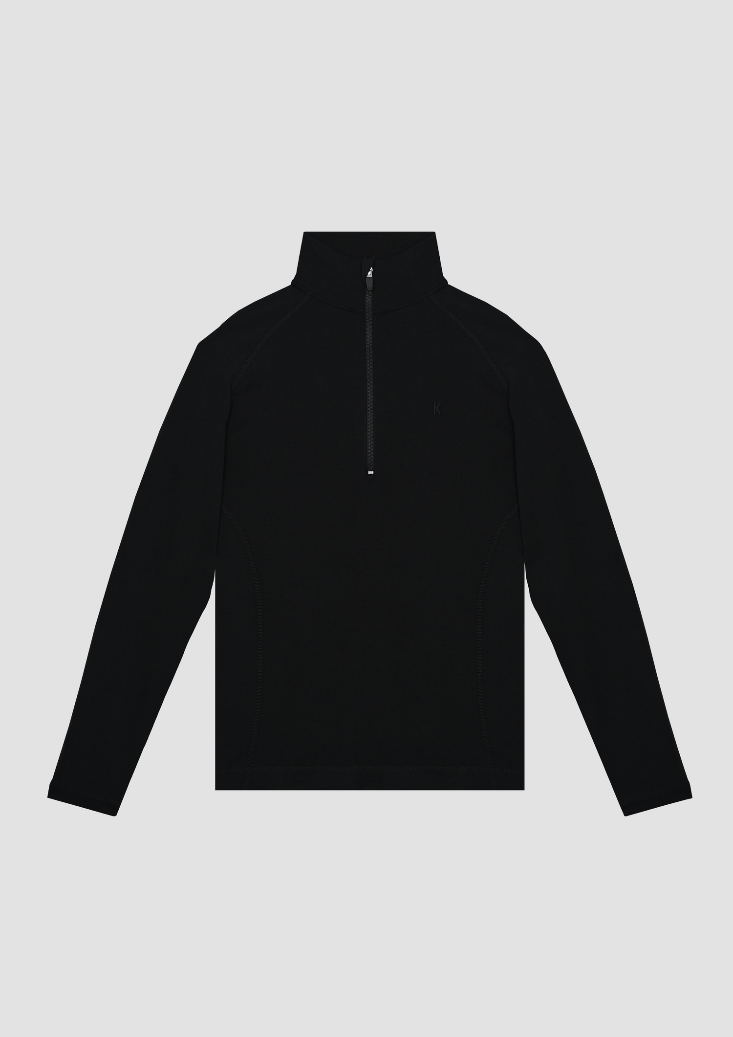 Ali Long Sleeve Half-Zip in TENCEL™ Lyocell and Organic Cotton in Black