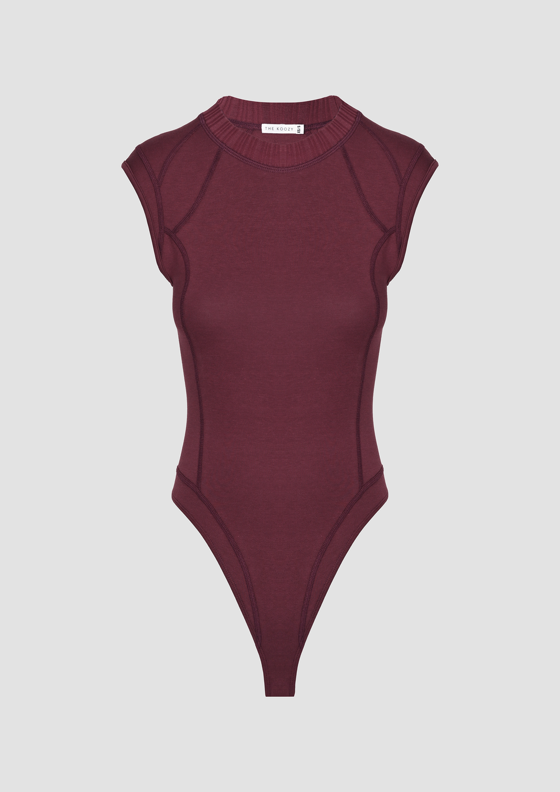 Amory Bodysuit in TENCEL™ Lyocell and Organic Cotton in Burgundy
