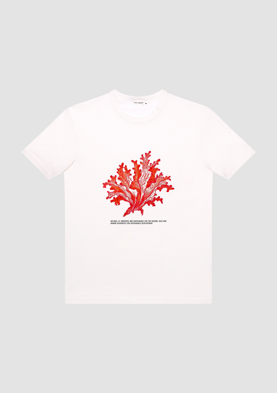Coral UN Goal 15 T-shirt in White PG Cotton (Limited Edition)
