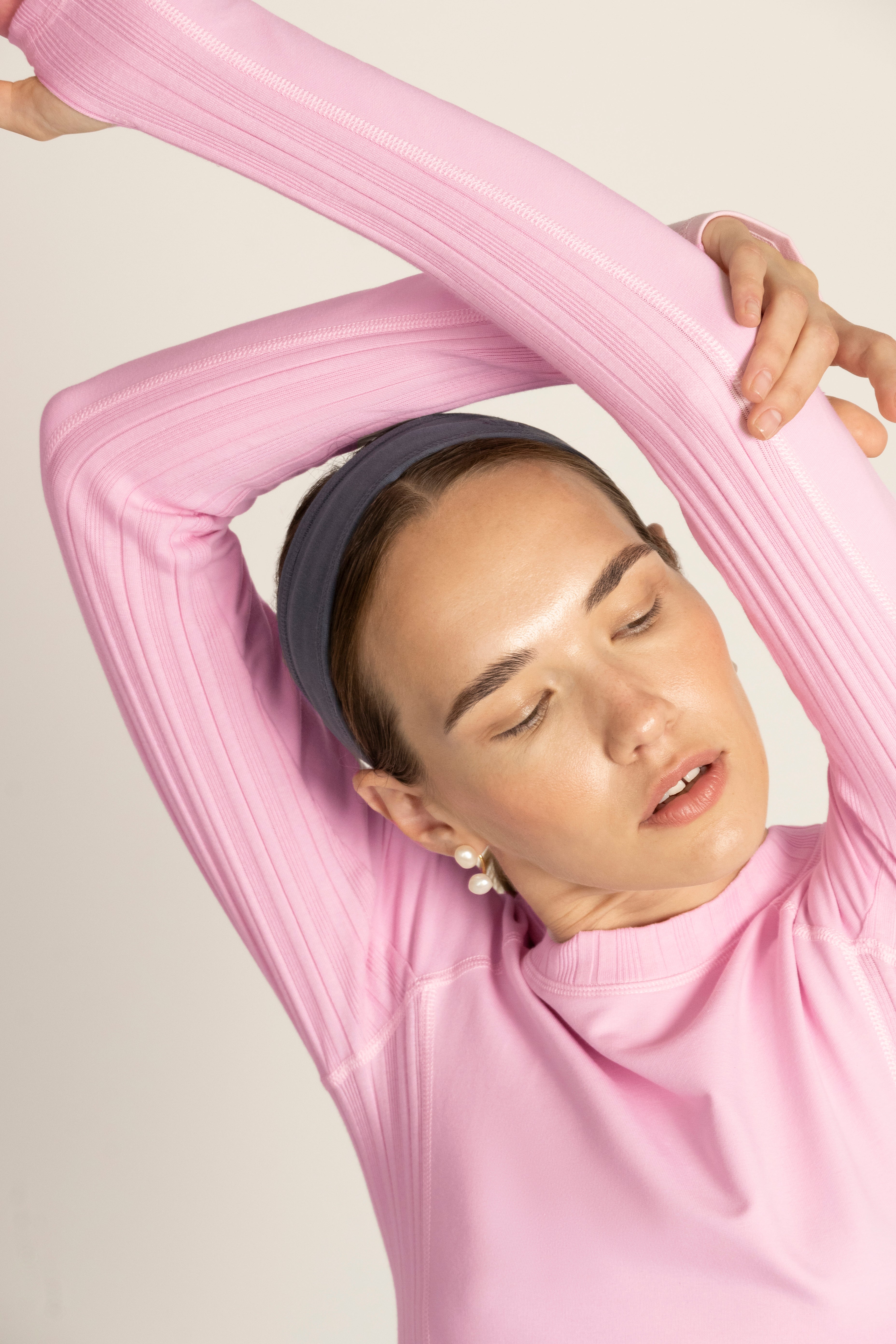 Montebello Long Sleeve Top in PIMA Cotton in Morning Rose