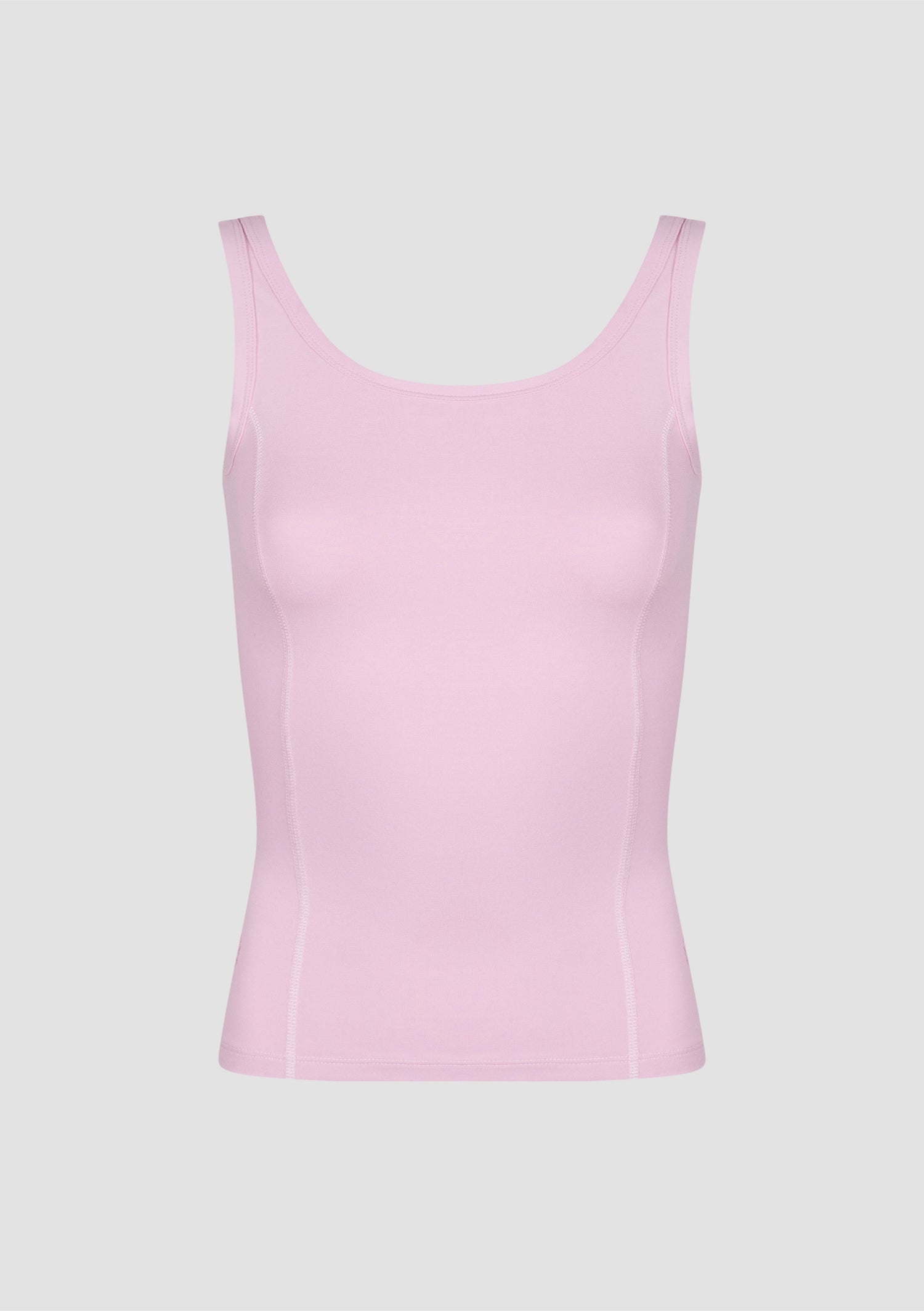 Jasmin Square Neck Vest in PIMA Cotton in Morning Rose