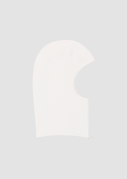 Lilith Balaclava in Organic Cotton with Natural Pearl in Sky White LIMITED EDITION