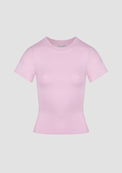 Margot T-Shirt ¾ Sleeve in PIMA Cotton in Morning Rose