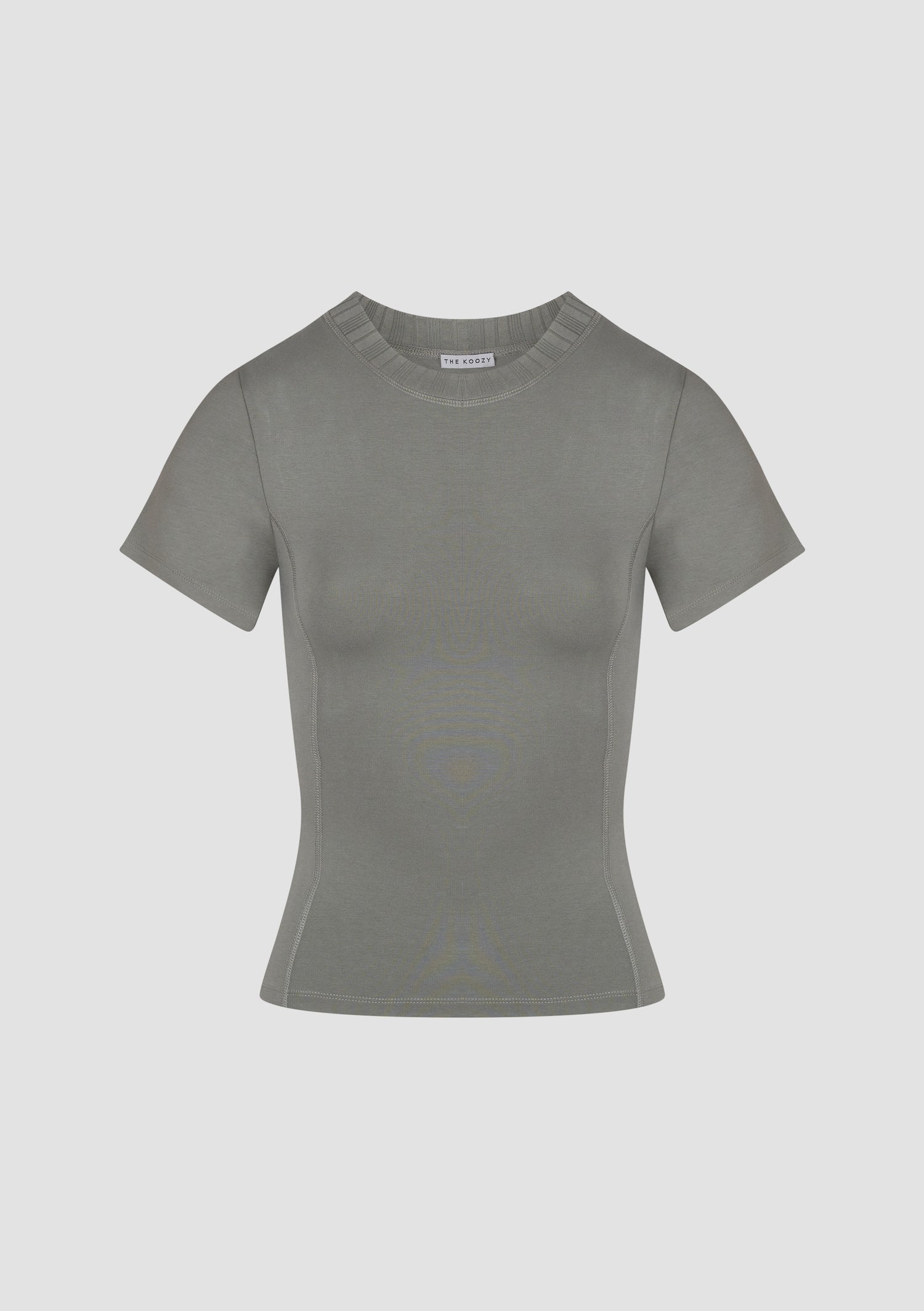 Margot T-Shirt ¾ Sleeve in PIMA Cotton in Olive Green