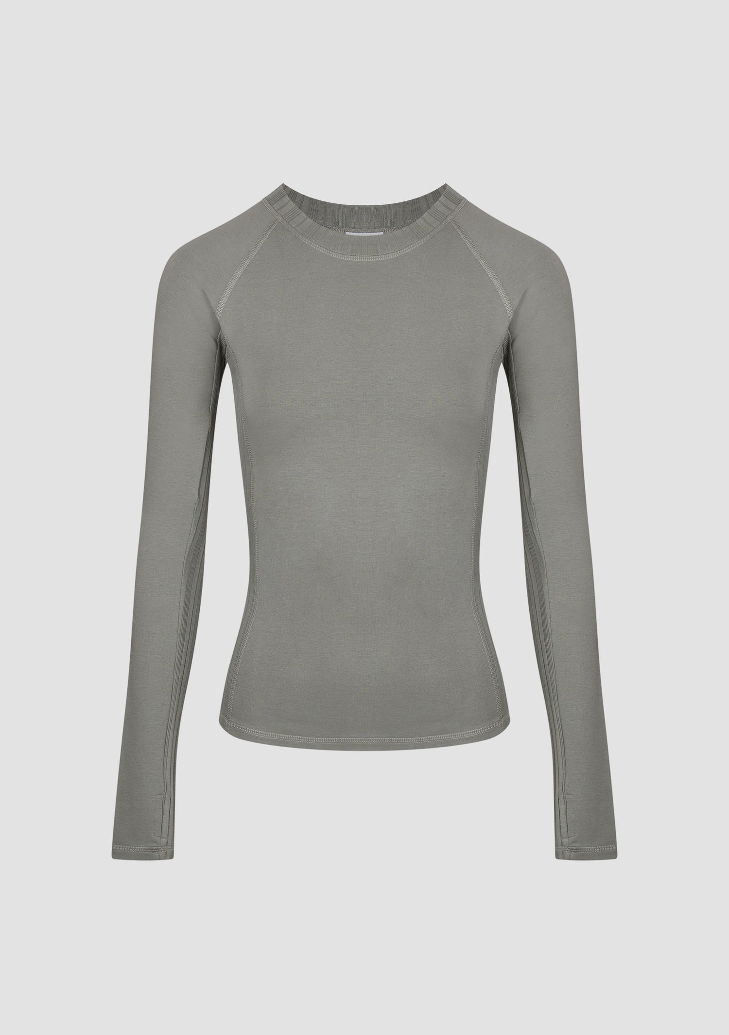 Montebello Long Sleeve Top in PIMA Cotton in Olive Green