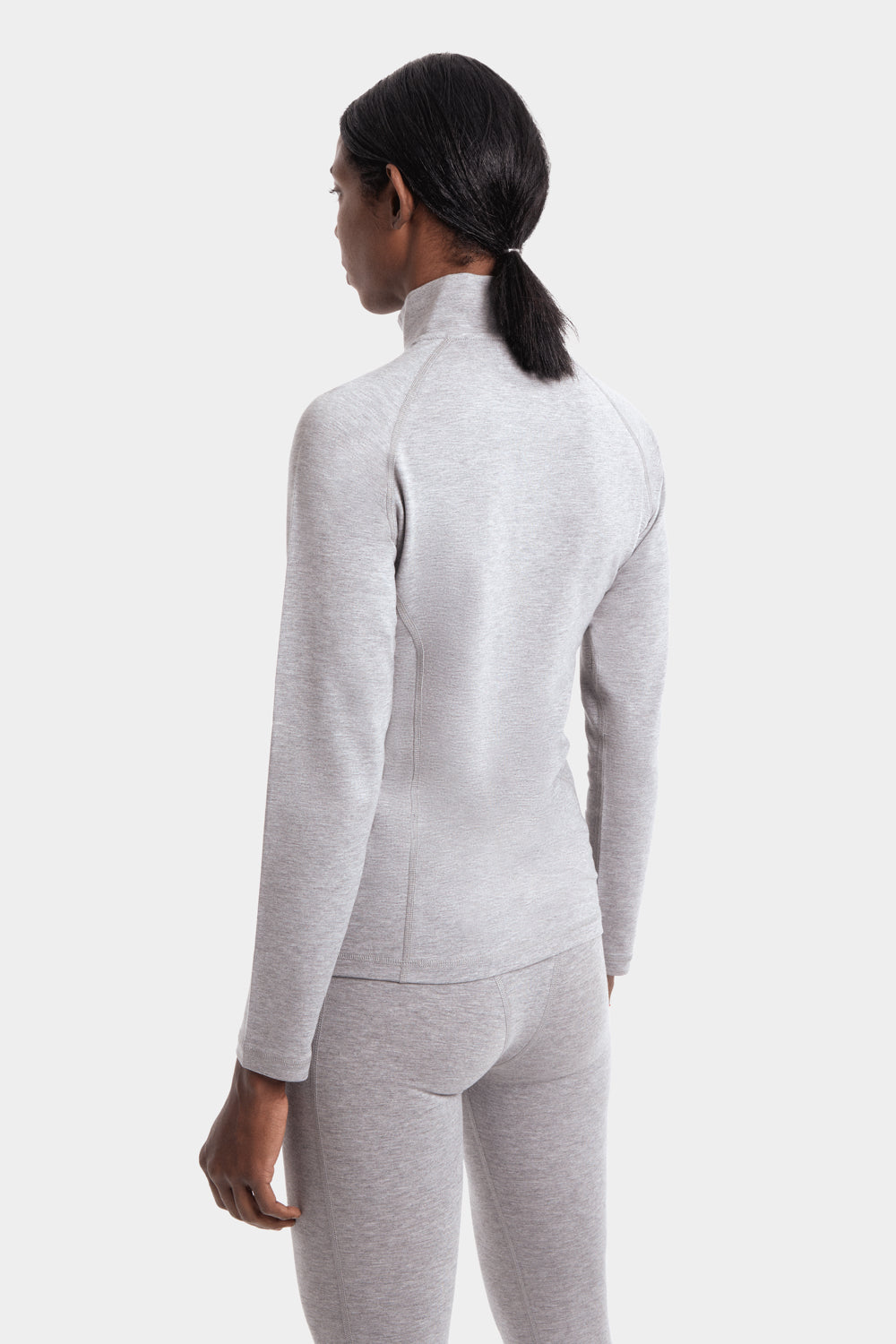 Ali Long Sleeve Half-Zip in TENCEL™ Lyocell and Organic Cotton in Melange