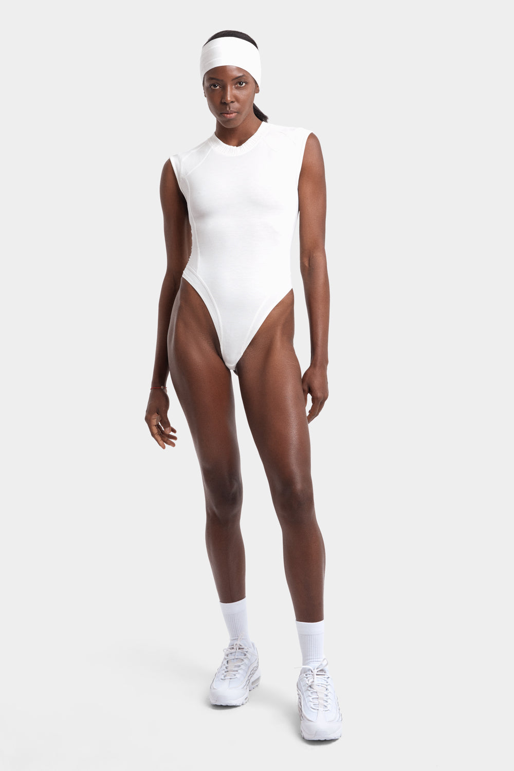 Amory Bodysuit in TENCEL™ Lyocell and Organic Cotton in White