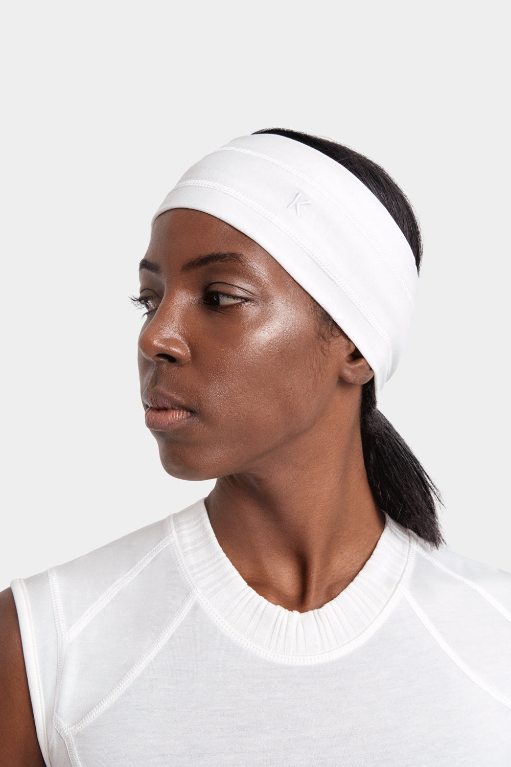 Kai Headband in TENCEL™ Lyocell and Organic Cotton in White