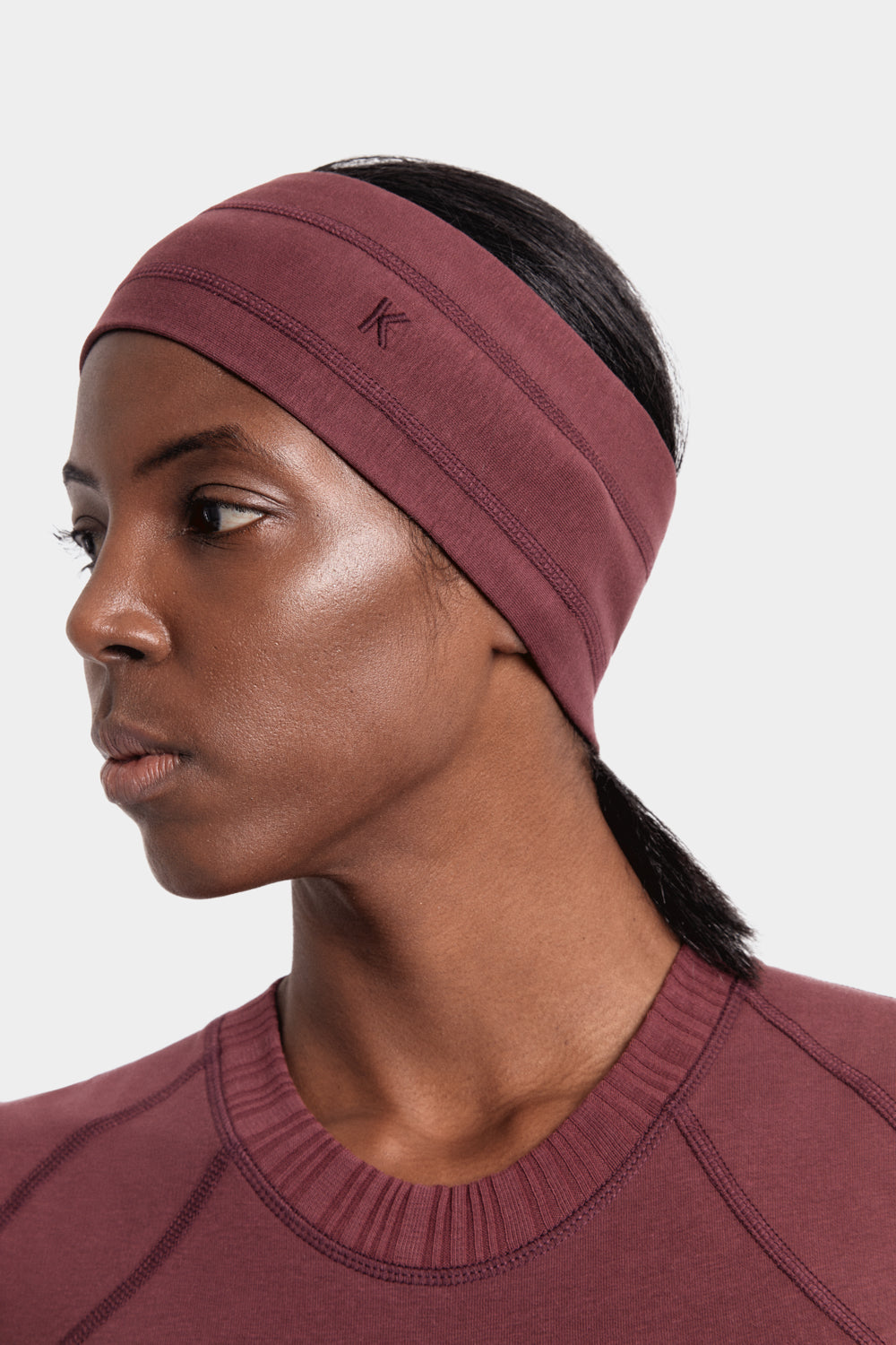 Kai Headband in TENCEL™ Lyocell and Organic Cotton in Burgundy