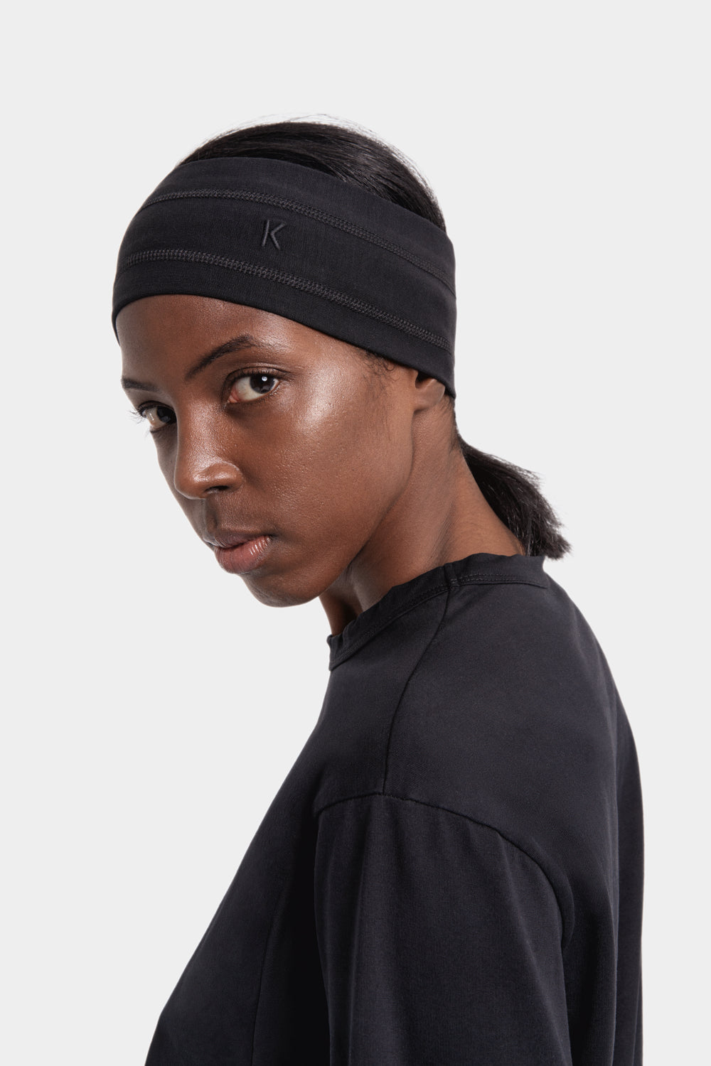 Kai Headband in TENCEL™ Lyocell and Organic Cotton in Black