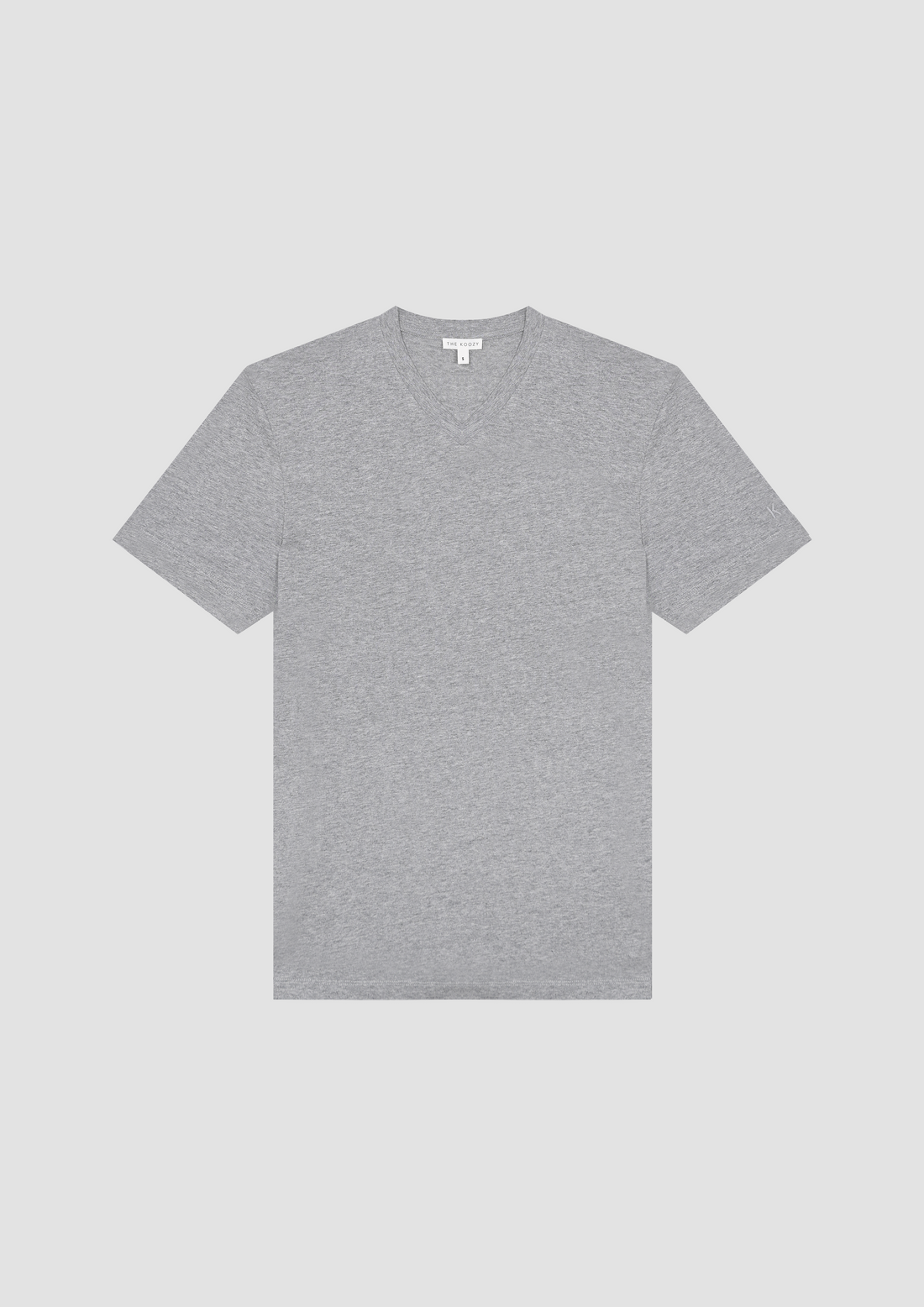 Tate V-Neck T-Shirt in Organic Cotton and Recycled Cotton in Melange